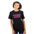 thumbnail image 1 of Cancer Sucks Breast Awareness Quote Women's Plus Size Graphic Tee Brisco Brands 3X, 1 of 5