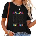 thumbnail image 1 of Cancer Sucks In Every Color Awareness Ribbon Women T-Shirt Black, 1 of 5