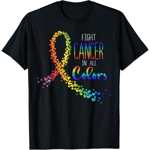 Cancer Sucks In Every Color Fighter Fight Support The Cancer T-ShirtMen and women can wear, black T-shirts, gifts. Age: M,L，XL 2XL, 3XL, 67XL