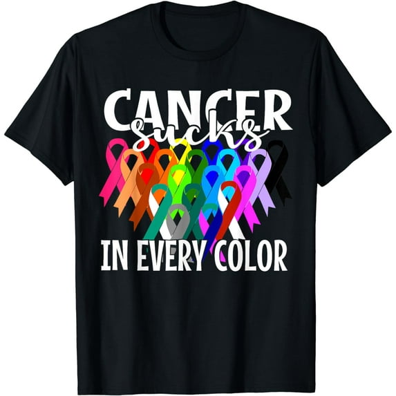 Cancer Sucks In Every Color Fighter | Fight The Cancer T-Shirt