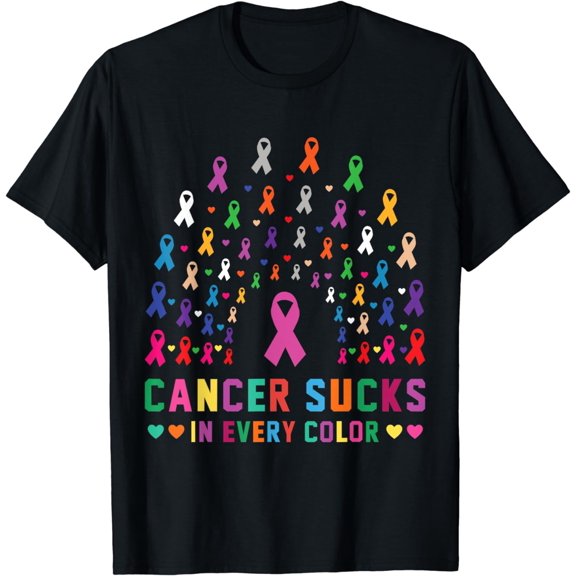 Cancer Sucks In Every Color Fighter | Funk Cancer T-Shirt