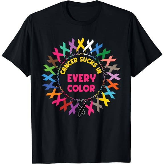 Cancer Sucks In Every Color Fighter | Funk Cancer T-Shirt