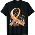thumbnail image 1 of Cancer Survivor Peach Ribbon Endometrial Cancer Awareness T-Shirt, 1 of 3