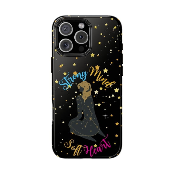 Cancer Tough Phone Case Soft Heart, Strong Mind. Black and Gold Zodiac ...