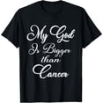 thumbnail image 1 of Cancer Treatment Quote My God is Bigger than Cancer T-Shirt, 1 of 4