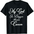 thumbnail image 1 of Cancer Treatment Quote My God is Bigger than Cancer T-Shirt, 1 of 4