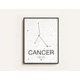 Cancer White Poster, Zodiac Minimalist Stylish Astrology, Creative ...