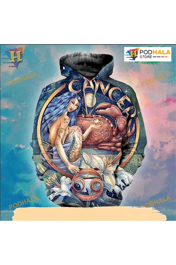 Cancer Zodiac All Over Printed 3D Hoodie T-Shirt