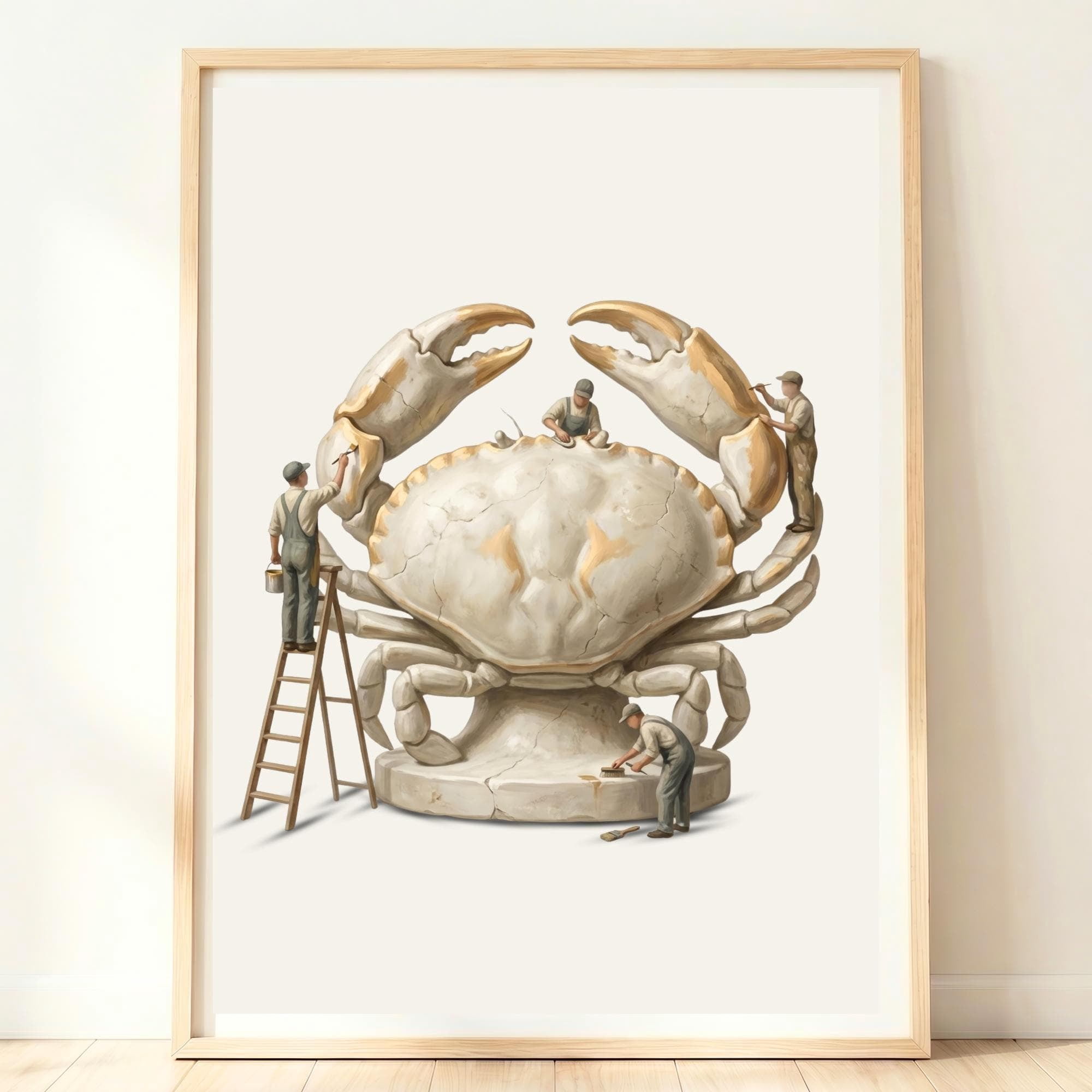 Cancer Zodiac Art Crab Star Sign Artwork Coastal Cancer Print Poster ...