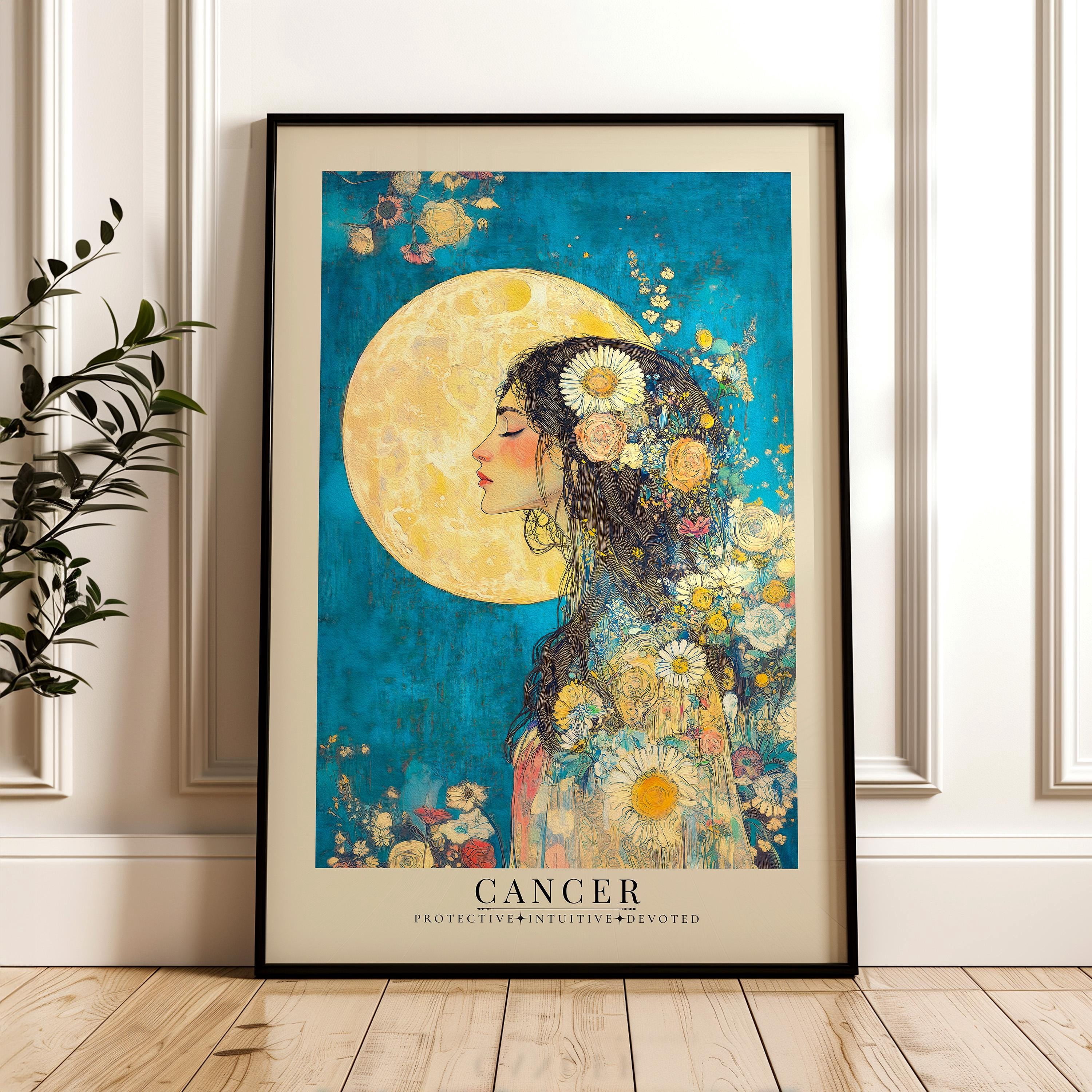 Cancer Zodiac Astrology Goddess June July Birthday Poster , Poster ...