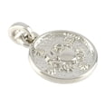 thumbnail image 1 of Bead Landing Cancer Zodiac Coin Charms - 15mm Round Metal Charms with Astrological Symbols, Rhodium Finish, 12 Pack, 1 of 2