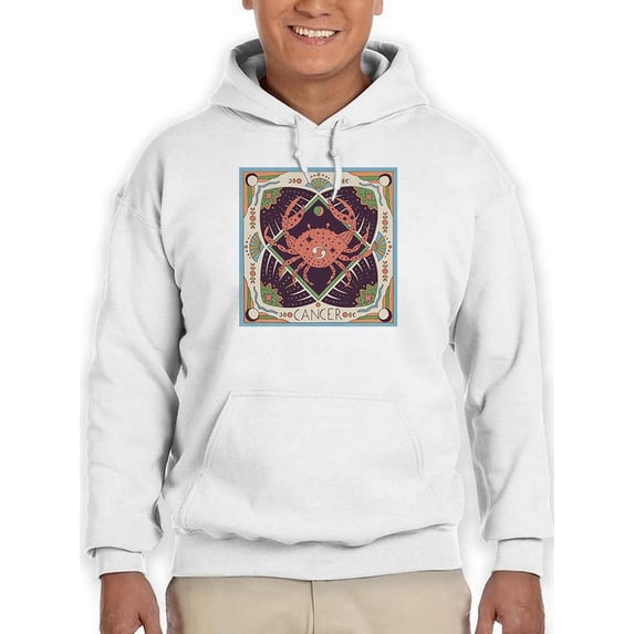 Cancer Zodiac Ethnic Style Hoodie Men -Image by Shutterstock, Male 3X-Large