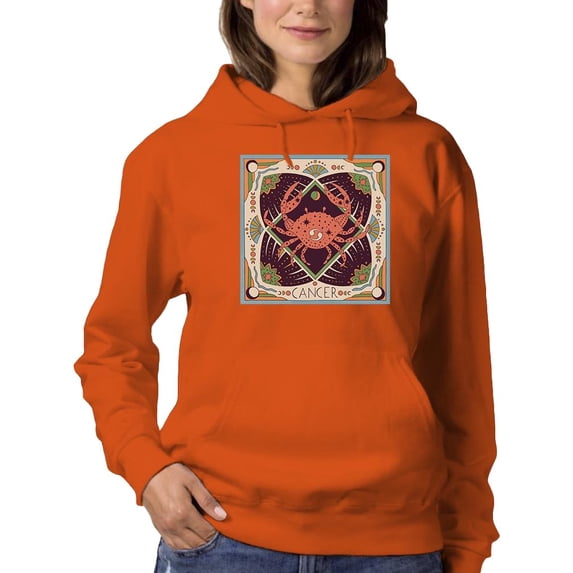 Cancer Zodiac Ethnic Style Hoodie Women -Image by Shutterstock, Female XX-Large