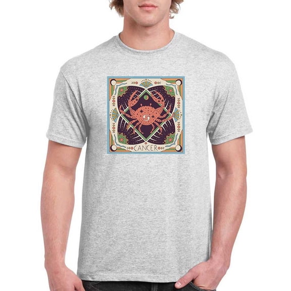 Cancer Zodiac Ethnic Style T-Shirt Men -Image by Shutterstock, Male x-Large