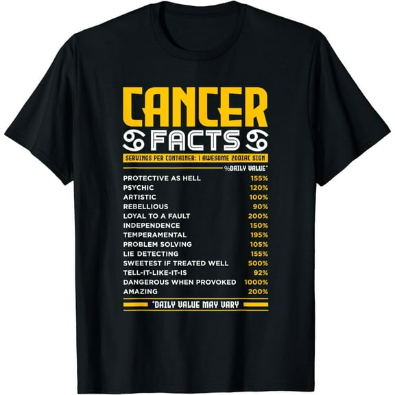 Cancer Zodiac Facts Traits Horoscope Sign Astrology Gift T-Shirt