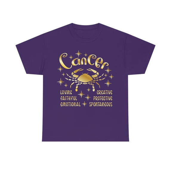 Cancer Zodiac Heavy Cotton Tee