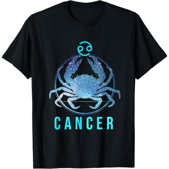 Cancer Zodiac Sign Astrology Birthday Horoscope Lover T-ShirtMen and women, Black T-shirt, size: Extra large