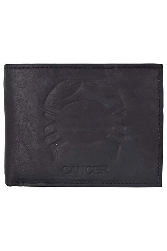 Cancer Zodiac Sign Bifold Trifold Genuine Leather Men's Wallets