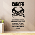 thumbnail image 1 of Cancer Zodiac Sign Cancer Horoscope Deeply Intuitive And Sentimental Sympathetic Cancer Water Sign Bedroom Wall Decal Quote Sticker Kids Adult Girls Boys Room Bedroom Wall Decoration Size (10x6 inch), 1 of 3