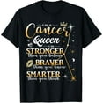 thumbnail image 1 of Cancer Zodiac Sign June July Birthday Women Girls Queen T-Shirt mens t shirt，black，women，funny，misfits，men，journey, 1 of 4