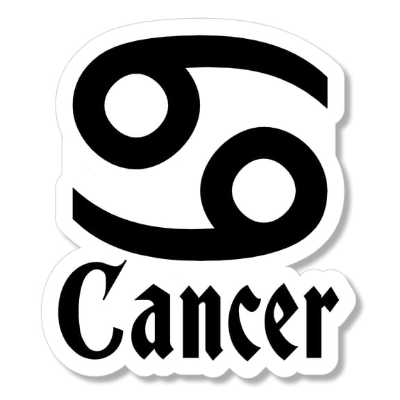 Cancer Zodiac Sign Logo Car Astrological Astrology Vinyl Sticker Decal 4"