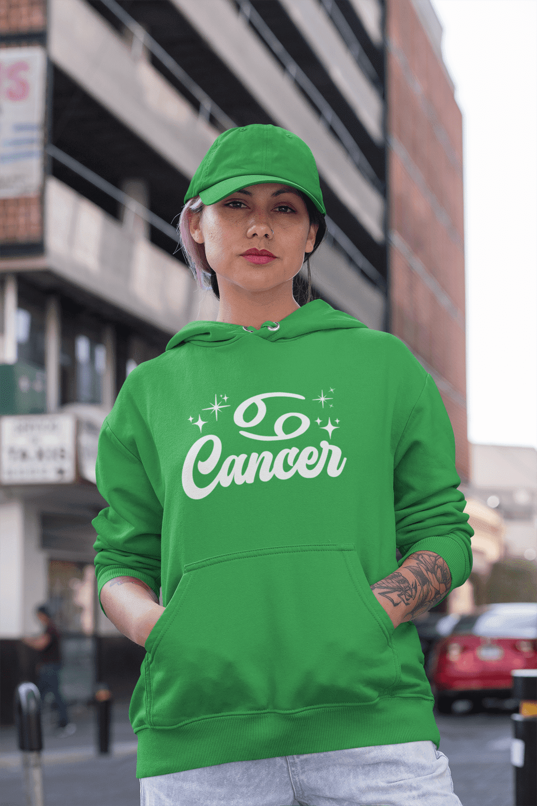 Cancer Zodiac Sign, White Astrology Symbol Design, Pullover Hoodie ...