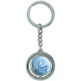 thumbnail image 1 of Cancer Zodiac Spinning Round Metal Key Chain Keychain Ring, 1 of 1