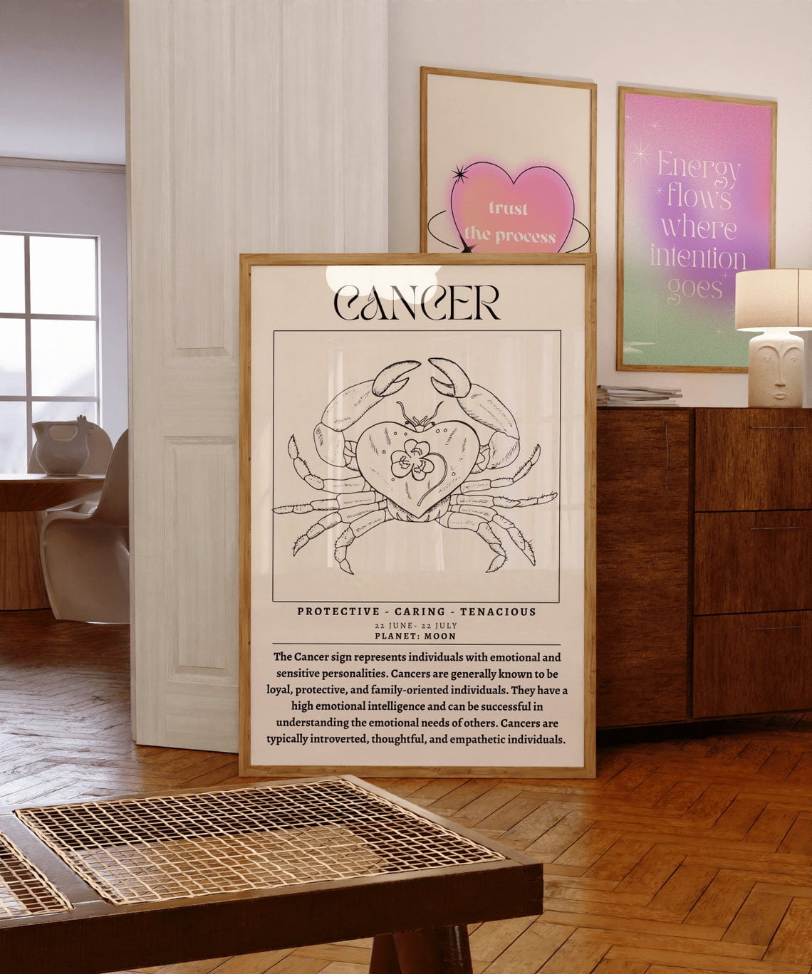 Cancer Zodiac Spiritual Astrology Poster for Home Wall Decor - Walmart.com