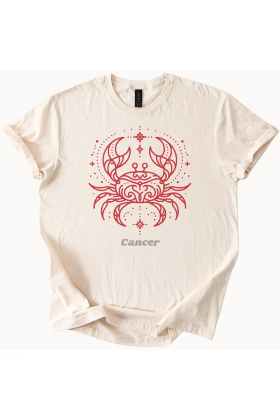 Cancer Zodiac Tshirt Astrology Sign Horoscope Graphic Tee Unisex S-5XL Hot Trending Shirt, Vintage Birthday Gift