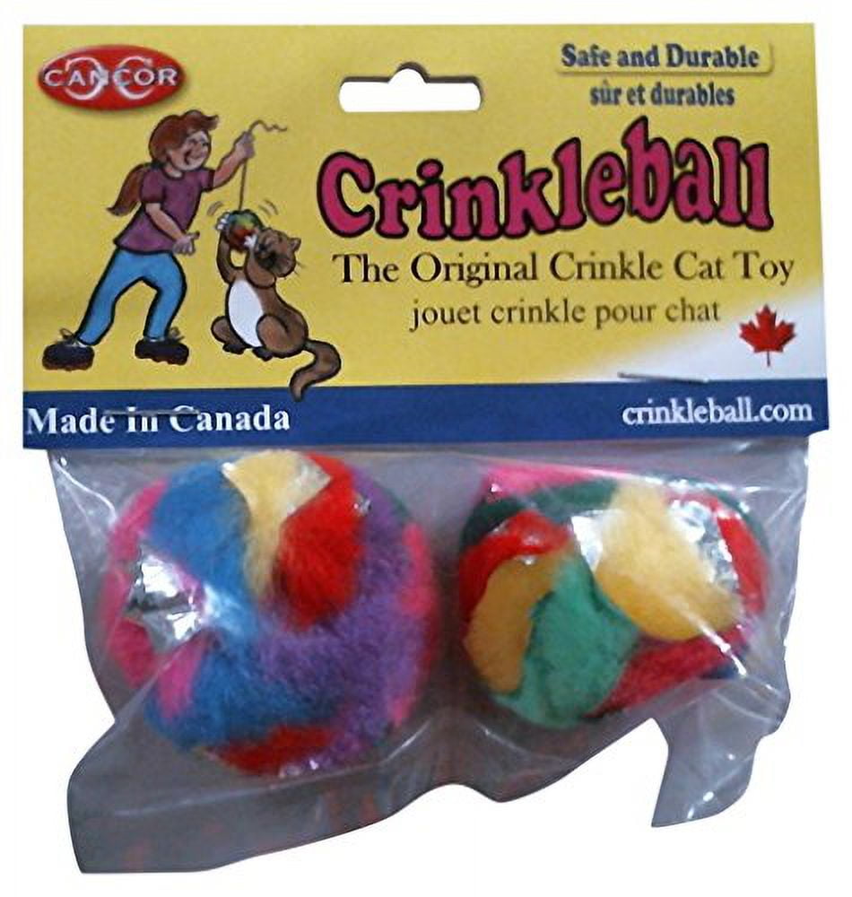 Cancor Innovations Mini Crinkle Ball Cat Toy (2 Pack)