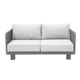 thumbnail image 1 of Cancun Aluminum Loveseat with Dark Gray Rope in Silver Cushion, 1 of 5