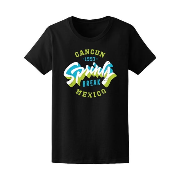 Cancun Beach Mexico Spring Break T-Shirt Women -Image by Shutterstock, Female Small