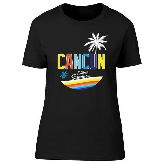 Cancun Colorful Endless Summer T-Shirt Women -Image by Shutterstock, Female Large