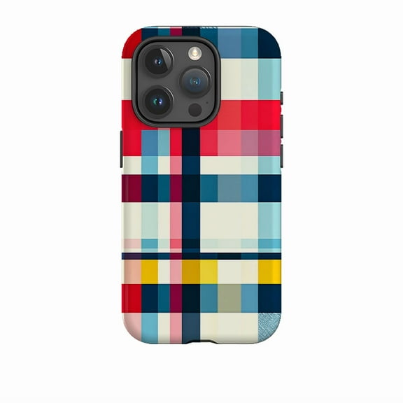 Cancun Gingham Mexico Plaid Phone Case for iPhone 16 15 14 13 12 11 Pro Max