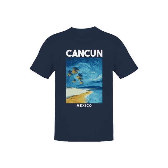 Cancun Graphic Men's Navy T-Shirt