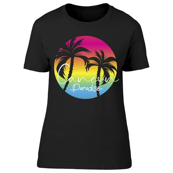 Cancun Mexico Beach Caribbean T-Shirt Women -Image by Shutterstock, Female x-Large