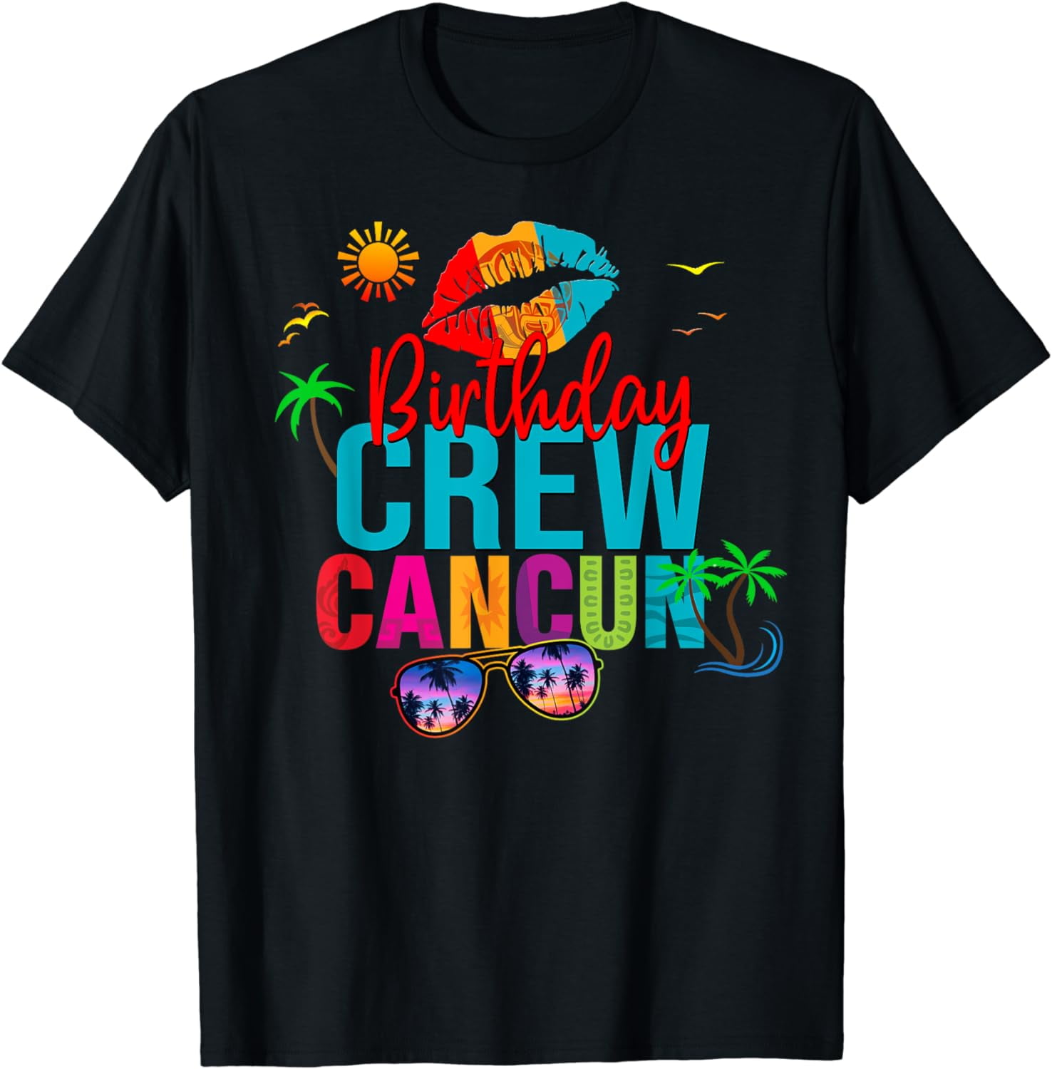 Cancun Mexico Birthday Crew Vacation Group Matching T-Shirt - Walmart.com