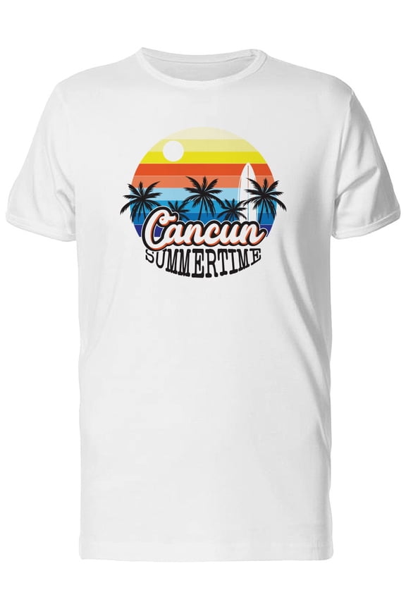 Cancun Tropical Summer Sunset T-Shirt Men -Image by Shutterstock, Male XX-Large