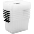 thumbnail image 1 of Cand 12 Quart Plastic Latching Box, Clear Storage Bin with Lid, 6 Packs, 1 of 7