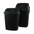 thumbnail image 1 of Cand 70 Litre Plastic Trash Can with Swing Lid, Large Kitchen Garbage Can, Black, 4-Pack, 1 of 7