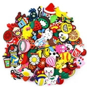 CandWuom 100 Packs PVC Shoe Charms for Kids Clog Crock Charms, Party Favors Gift for Boys & Girls