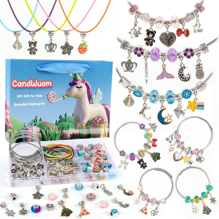 CandWuom DIY Jewelry Making Kit Charms Bracelet Sets Birthday Gifts Crafts for Girls 8 12 Walmart