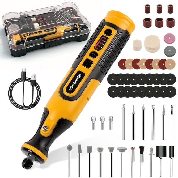 CandWuom Engraving Pen Tool Kit, Electric Mini Cordless Rotary Tool, 5-Speed 8000-28000RPM for Sanding, Polishing, Drilling, Etching, DIY Crafts
