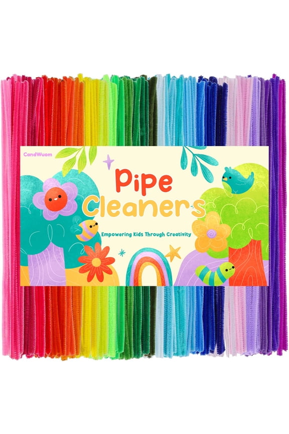 360 Pieces Pipe Cleaners 30 Assorted Colored Chenille Stems for Art and Crafts, Childrens Craft Supplies (6 mm x 12 inch)