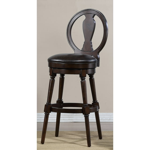 Candace Bar Height Swivel Stool, Walnut