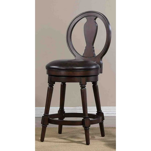 Candace Counter Height Swivel Stool, Walnut