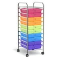thumbnail image 1 of Canddidliike 10 Drawer Rolling Storage Cart Organizer with 4 Universal Casters, Craft Organizers and Storage, Multipurpose Organizer Cart for Home, Office, School, 1 of 11