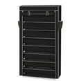 thumbnail image 1 of Canddidliike 10 Tiers Non-Woven Fabric Cover Wardrobe, 63 Inch Portable Cloth Stroage Shelf - Black, 1 of 10