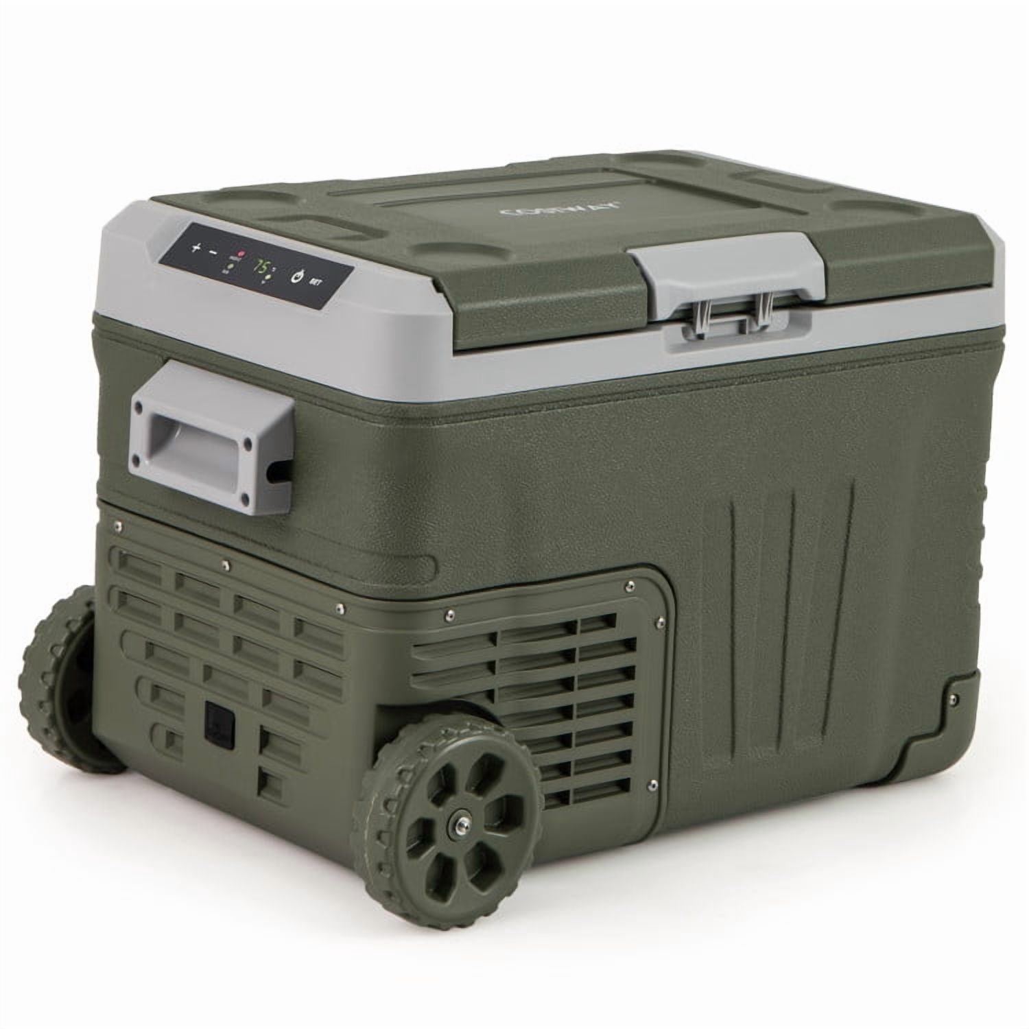 Canddidliike 12 Volt Car Refrigerator Portable Car Fridge with Adjustable Range-35L, Fast Cooling and 2 Running Modes for Outdoor, Green