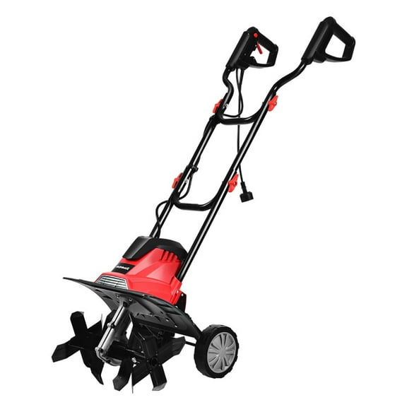 Canddidliike 14-Inch 10 Amp Corded Electric Tiller and Cultivator 9-Inch Tilling Depth, Depth Corded Electric Tiller/Cultivator